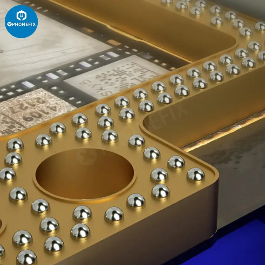 Pochoir de reballage PhoneFix MECHANIC IBGA13 MAX BGA pour plateforme de reballage du châssis intermédiaire de l'iPhone X-13 Pro Max, utilisé pour la réparation d'iPhone.