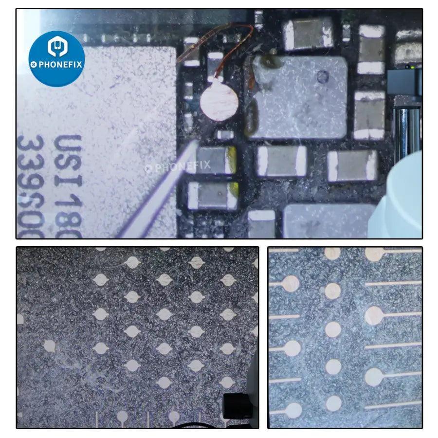 PhoneFix Mechanic 2nd Gen Rework Pad BGA Soldering Lug Reballing Stencil for BGA welding and rework tasks.