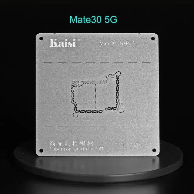 Kaisi 2D middle-level BGA reballing stencil for Huawei P40, P30, V30 Pro smartphone repair, made by PHONEFIX.