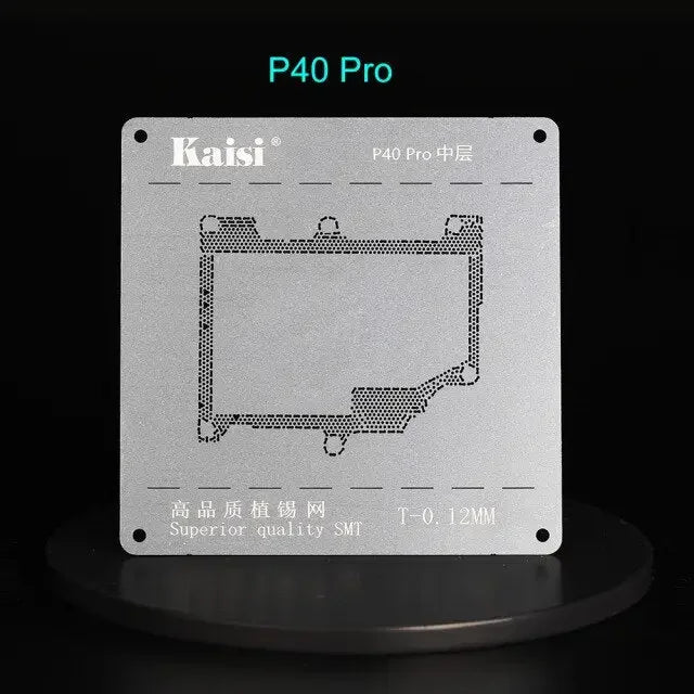 Kaisi 2D middle-level BGA reballing stencil for Huawei P40, P30, V30 Pro, used for phone repair and reballing processes
