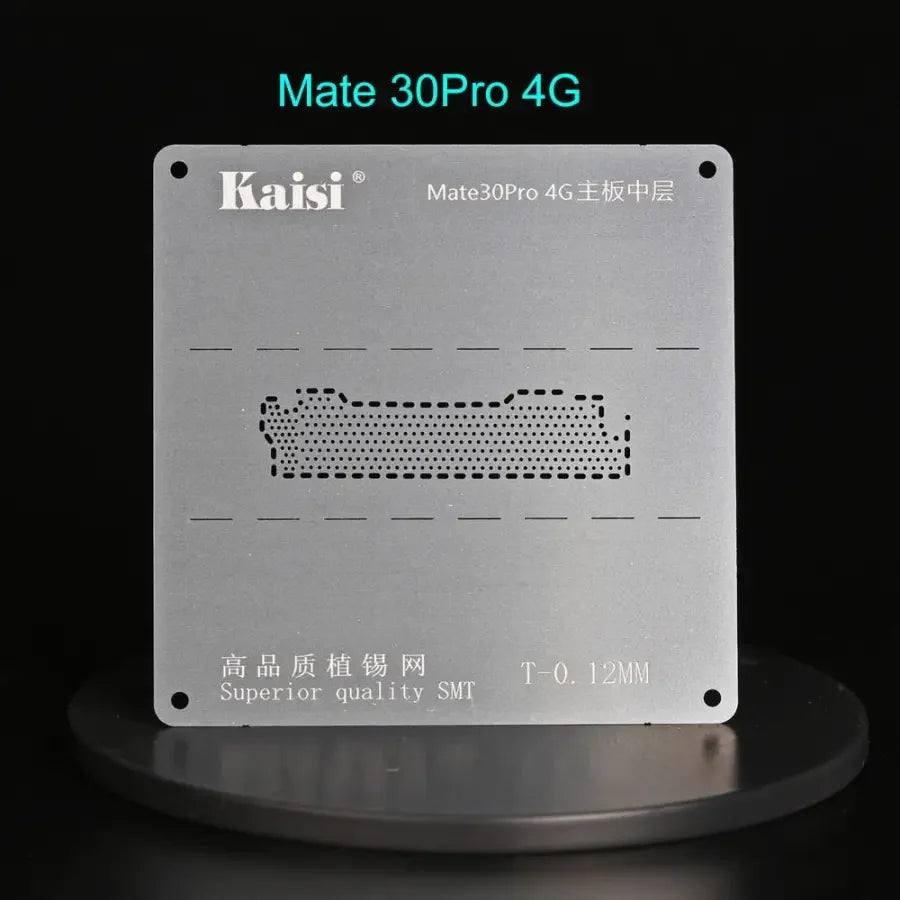 Kaisi 2D middle-level BGA reballing stencil for Huawei P40, P30, V30 Pro used for phone repair by PHONEFIX.