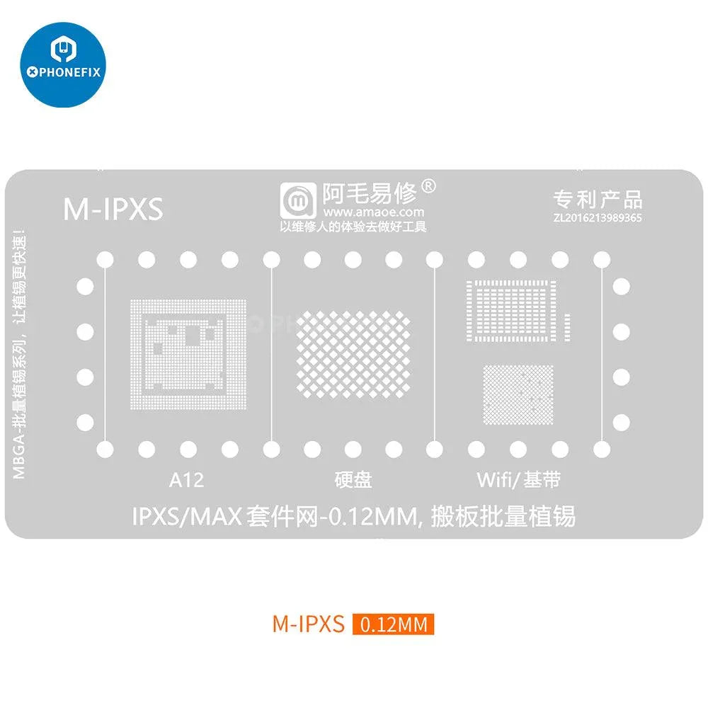 PhoneFix MBGA-IP 26-in-1 BGA Reballing Platform and Stencil for iPhone 7 to 15 Pro Max repair and reballing.