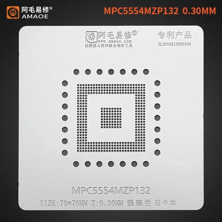 PhoneFix Amaoe BGA Reballing Stencil for Car PC Board Controller IC, designed for precise reballing of BGA chips.