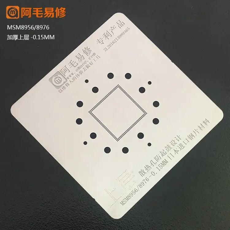 Amaoe BGA stencil for Qualcomm CPU reballing, PHONEFIX brand, precision template for reworking Qualcomm chip soldering.