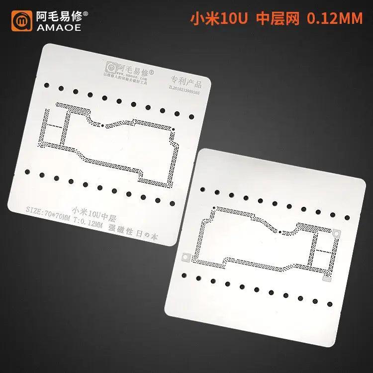 Amaoe BGA Reballing Stencil for Xiaomi Redmi, middle layer stencil for precise reballing, by PHONEFIX.