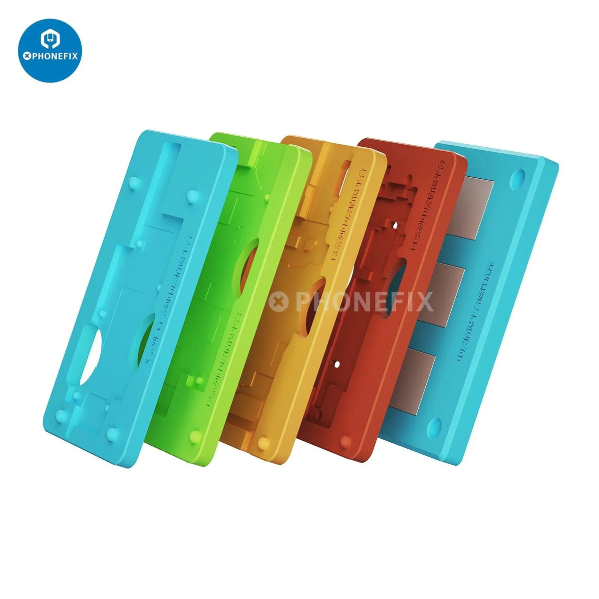 PHONEFIX RL-601T BGA Reballing Stencil for iPhone X-17 middle layer planting tin platform, precision BGA reballing tool.