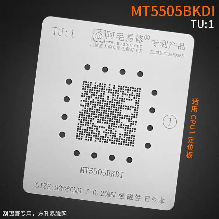 Amaoe Square Hole Solder Tin Plant Net for LCD TV CPU BGA Reballing Stencil by PHONEFIX, used for precise rework and soldering.