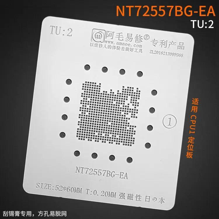 Amaoe BGA reballing stencil with square holes for LCD TV CPU soldering, designed for precise tin application, by PHONEFIX.