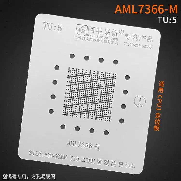 Amaoe Square Hole Solder Tin Plant Net for LCD TV CPU BGA Reballing Stencil by PHONEFIX, used for precise soldering and reballing.