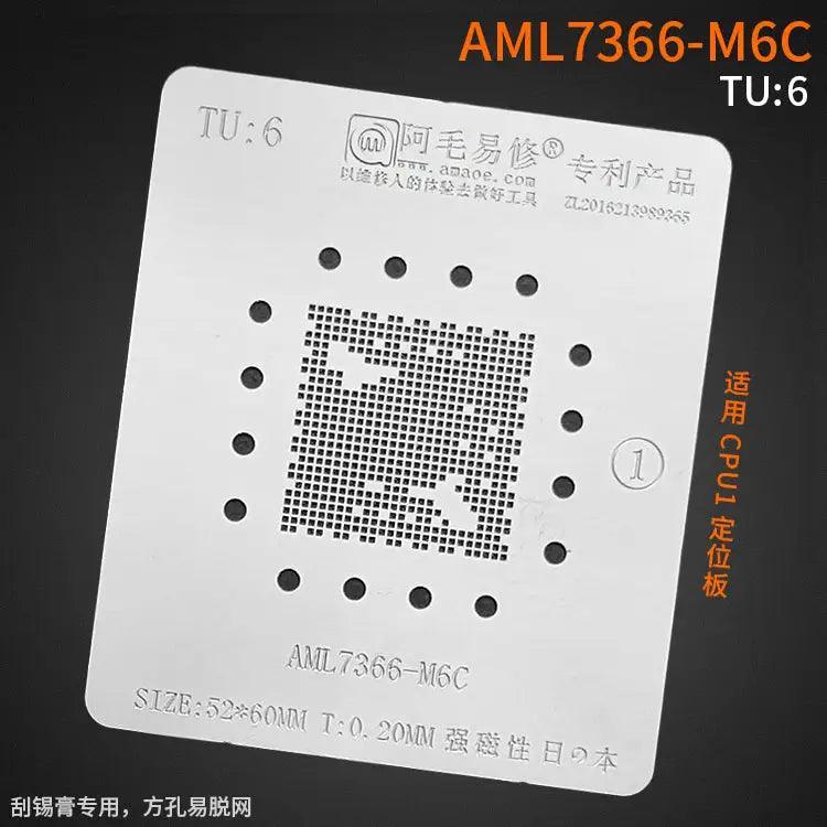 Amaoe BGA reballing stencil for LCD TV CPU solder tin, square hole plant net, compatible with TU1-41, by PHONEFIX.