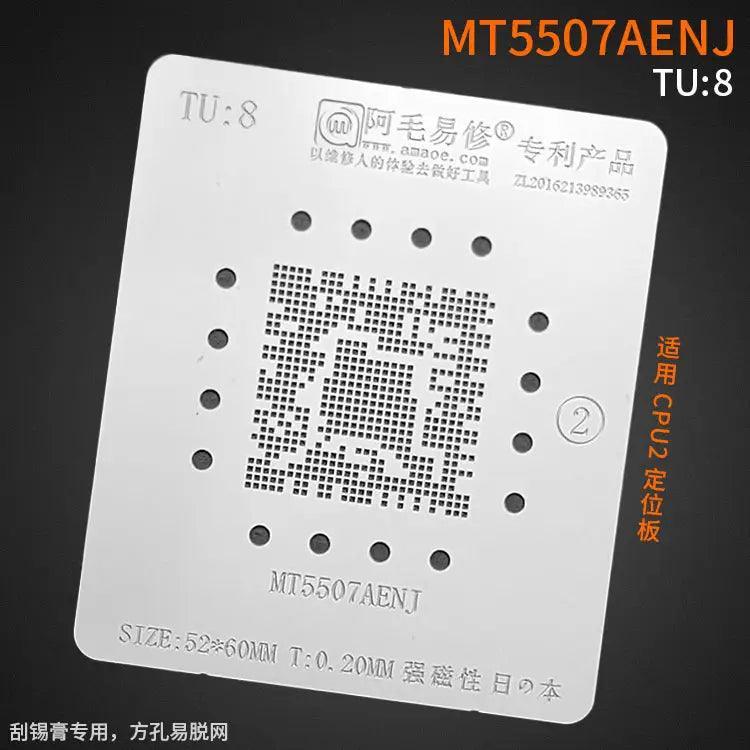 Amaoe Square Hole Solder Tin Plant Net for LCD TV CPU BGA Reballing Stencil by PHONEFIX, used for precise soldering and rework.