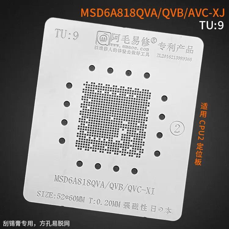Amaoe Square Hole Solder Tin Plant Net for LCD TV CPU BGA Reballing Stencil by PHONEFIX, used for precise rework and soldering.