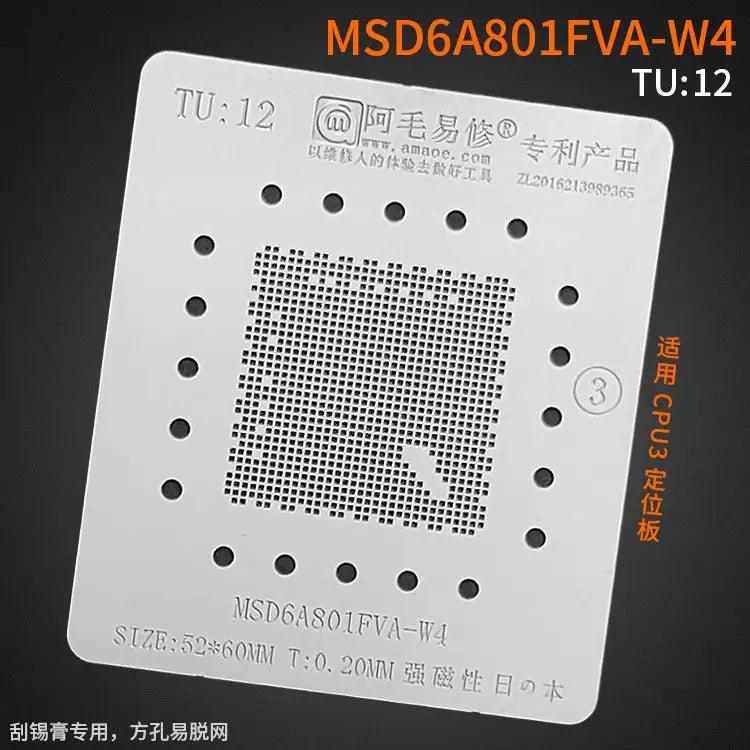 Amaoe Square Hole Solder Tin Plant Net for LCD TV CPU BGA Reballing Stencil by PHONEFIX, used for precise soldering repairs.