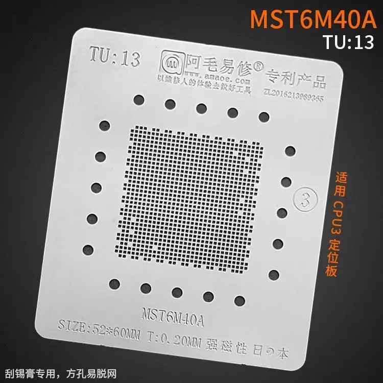 Amaoe BGA reballing stencil with square holes for LCD TV CPU solder tin, designed for precise rework and repair.