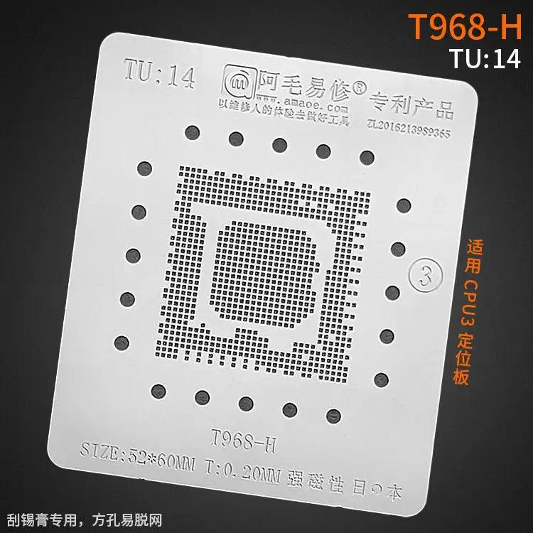 Amaoe square hole solder tin plant net for LCD TV CPU BGA reballing stencil, used for precise soldering and reballing applications.