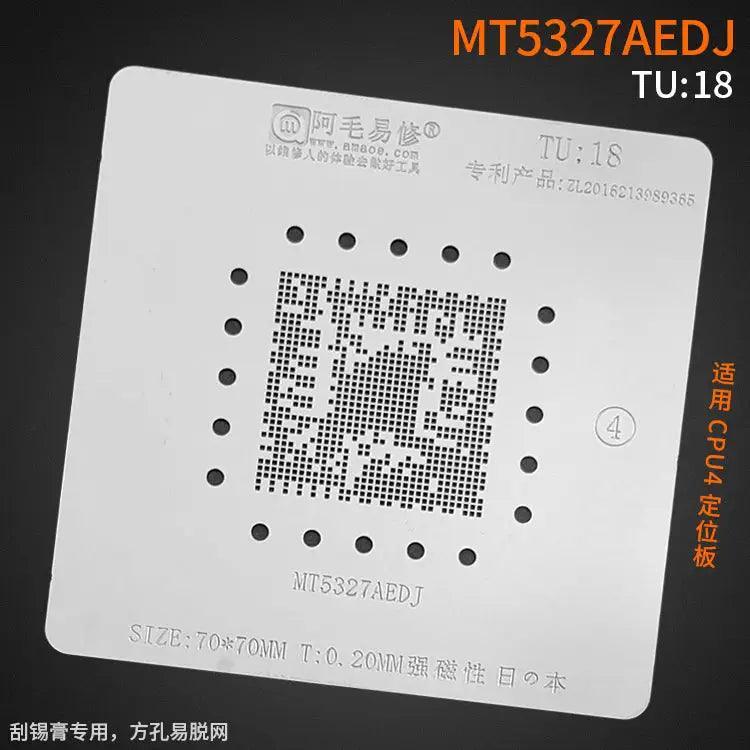 Amaoe Square Hole Solder Tin Plant Net for LCD TV CPU BGA Reballing Stencil by PHONEFIX, used for precise soldering work.