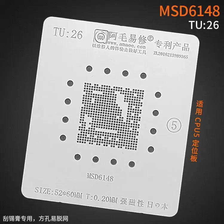 PhoneFix Amaoe BGA Reballing Stencil for LCD TV CPU TU1-41, square hole solder tin plant net for precise soldering and rework.