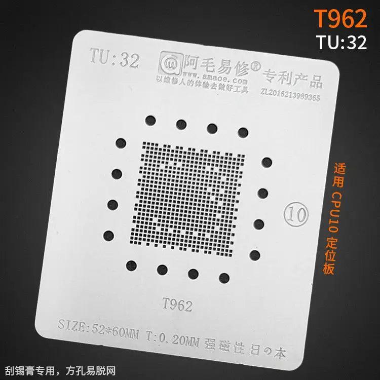 Amaoe square hole solder tin plant net for LCD TV CPU BGA reballing stencil, designed for precise soldering and rework.
