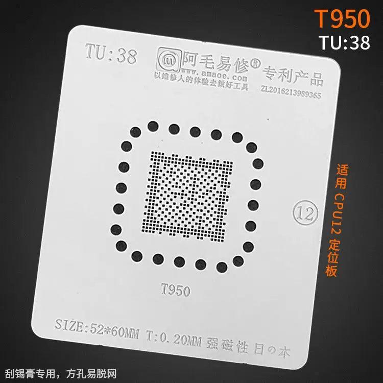 Amaoe Square Hole Solder Tin Plant Net for LCD TV CPU BGA Reballing Stencil by PHONEFIX, used for precise soldering and reballing.