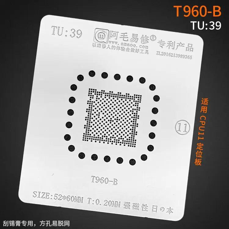 Amaoe Square Hole Solder Tin Plant Net for LCD TV CPU BGA Reballing Stencil by PHONEFIX, used for precise soldering and reballing.