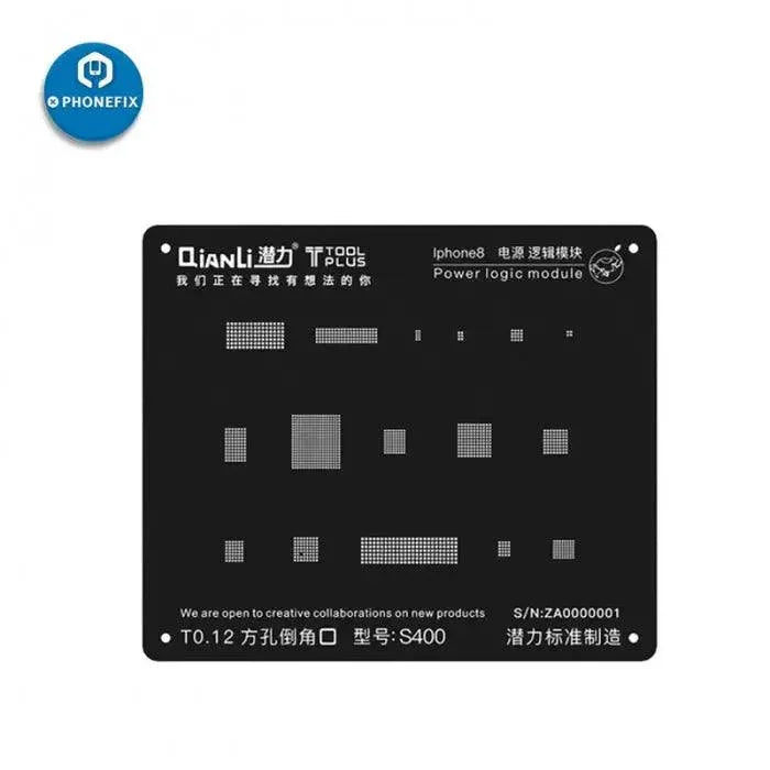 Pochoir de rebillage BGA 3D QianLi IBlack pour iPhone X, 8, 7, 6S, 6 et 5S, utilisé pour la réparation des puces BGA sur smartphones