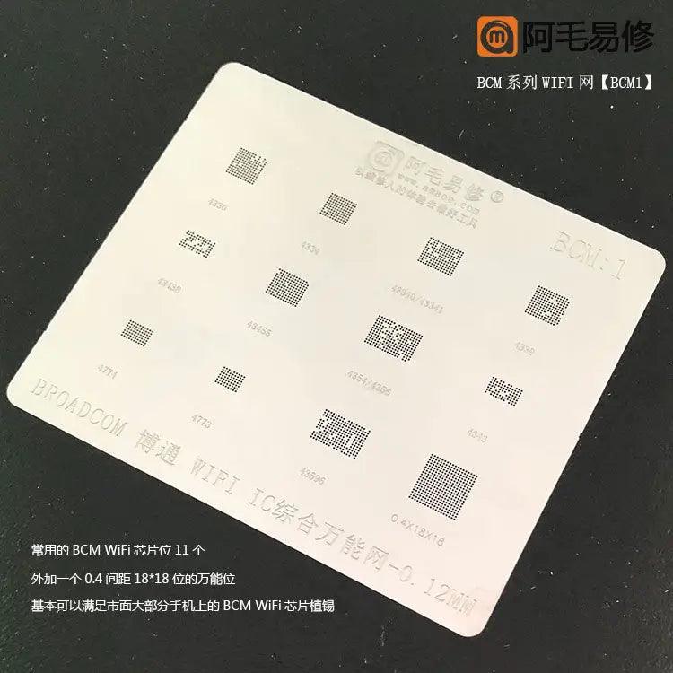 Amaoe BGA Reballing Stencil for AUDIO, WiFi, Bluetooth chips, used for tin soldering, designed by PHONEFIX.