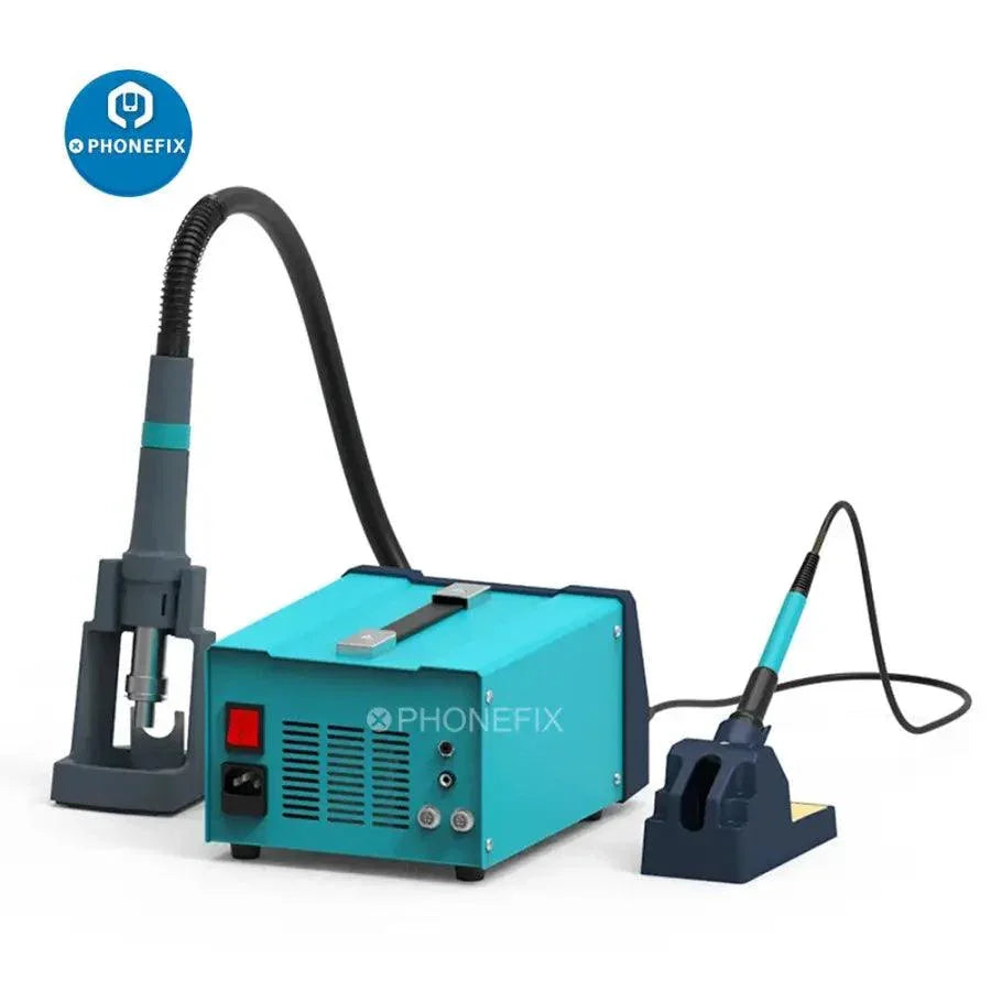 Bakon BK863 BGA rework station with hot air tool, 1000W, integrated design, used for electronic circuit board repairs.