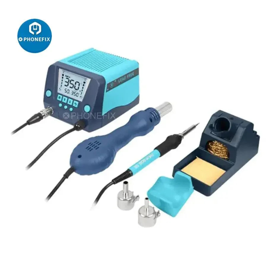 PhoneFix BAKON BK881 2-in-1 LCD digital display BGA rework station with soldering iron for electronics repair.