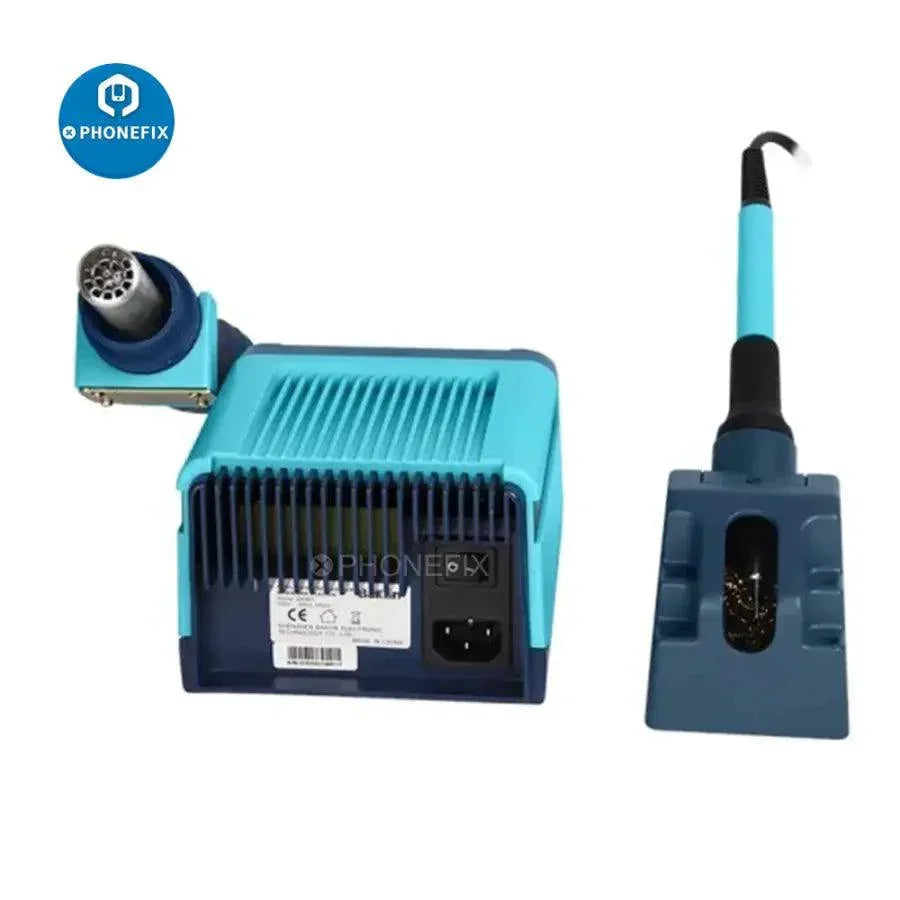 PhoneFix BAKON BK881 2-in-1 LCD digital display BGA rework station with soldering iron for electronic repair and rework tasks.