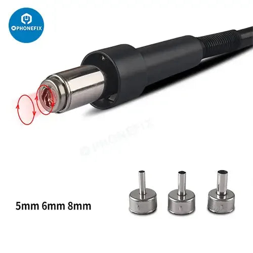 Station de retouche BGA à pistolet à air chaud PHONEFIX Quick 861X 1300W pour le dessoudage et la réparation de cartes de circuits imprimés électroniques.