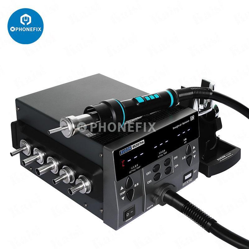 Sugon 8630Pro BGA rework station with hot air gun, used for electronic component rework, by PHONEFIX.