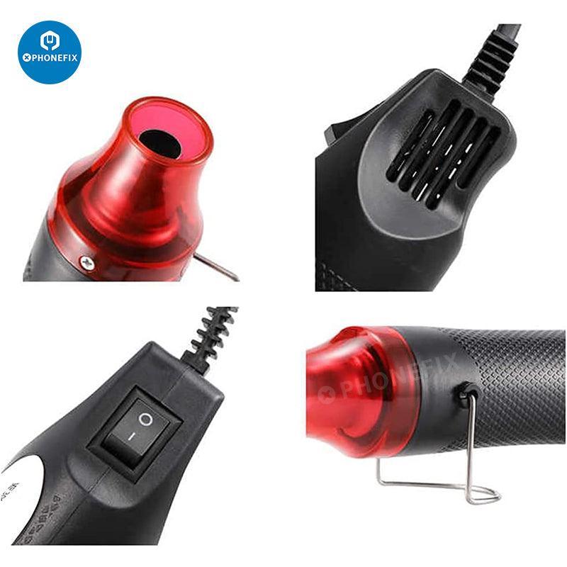 Sumi Mini Hot Air Heat Gun for PCB BGA rework, DIY repair tool from PHONEFIX, shown with hot air nozzle and control features.