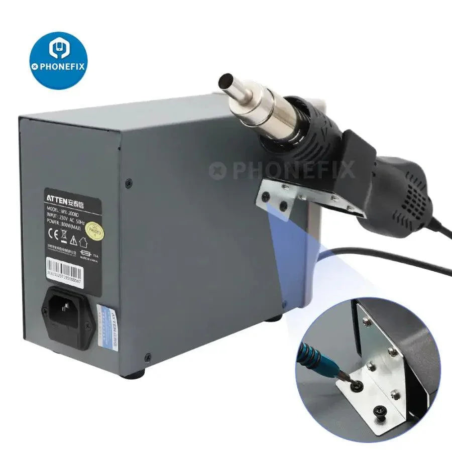 PhoneFix ATTEN WX-2008D BGA Rework Station with intelligent hot air gun and beginner soldering station setup.