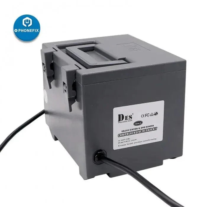 PhoneFix DES H92 2-in-1 BGA rework station with precision hot air gun for SMD soldering and rework tasks.