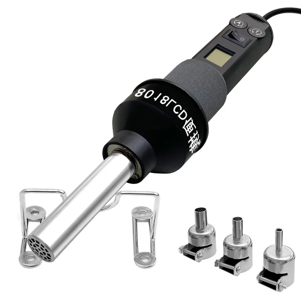 Portable PHONEFIX GJ-8018 BGA rework station hot air gun for mobile phone soldering and rework applications.