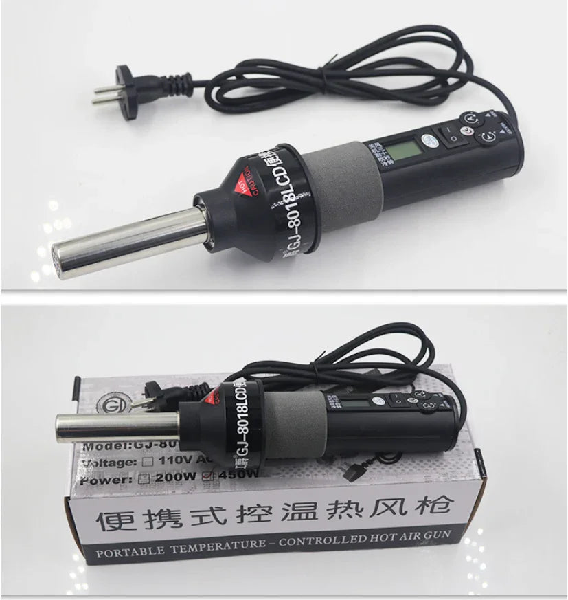 PHONEFIX GJ-8018 portable BGA rework station with temperature control hot air gun for electronics repair.
