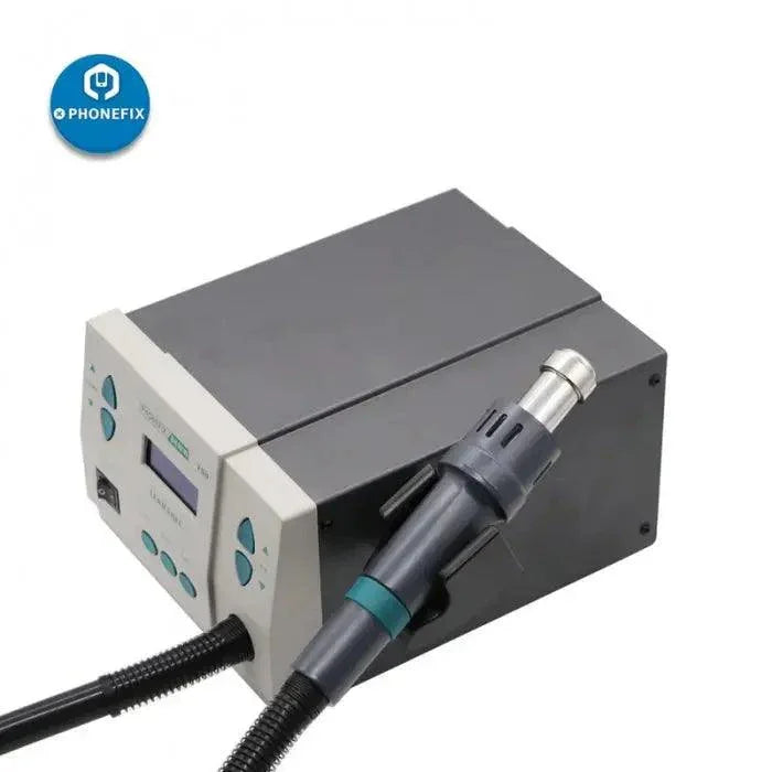 PHONEFIX 861DW 900W BGA Rework Station with digital control and three nozzles for precise hot air gun rework tasks.