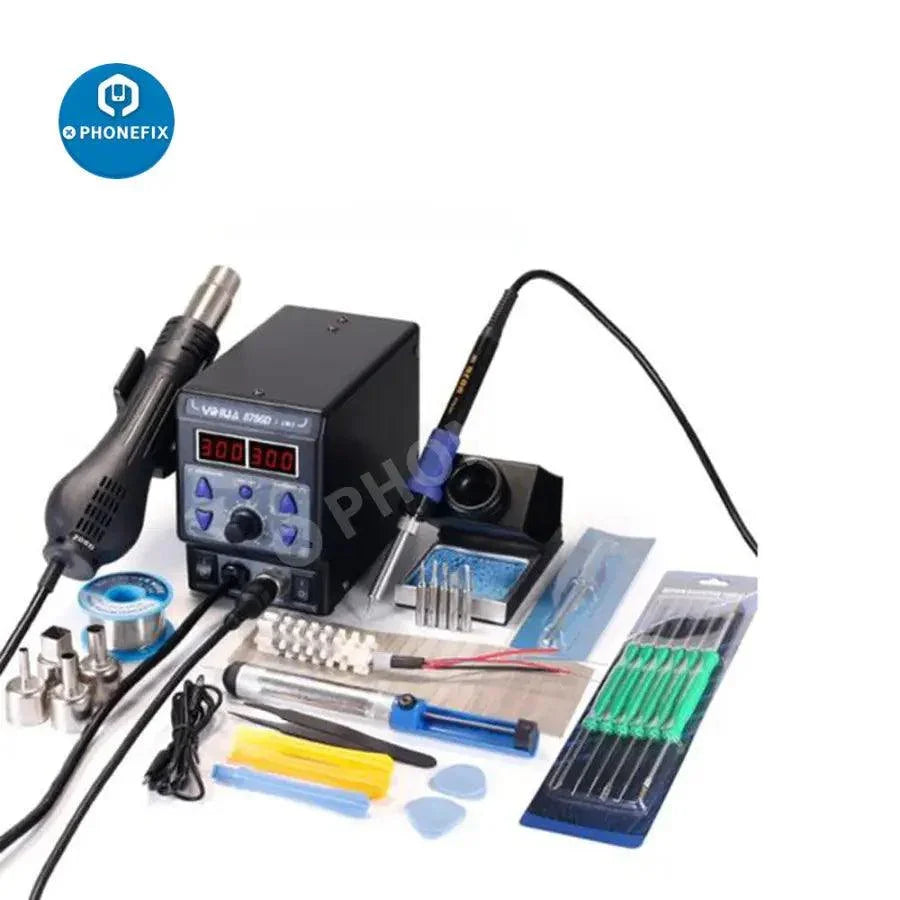 YIHUA 8786D Hot Air Soldering Station by PHONEFIX, BGA Rework Station with digital controls and soldering tools, 220V EU plug