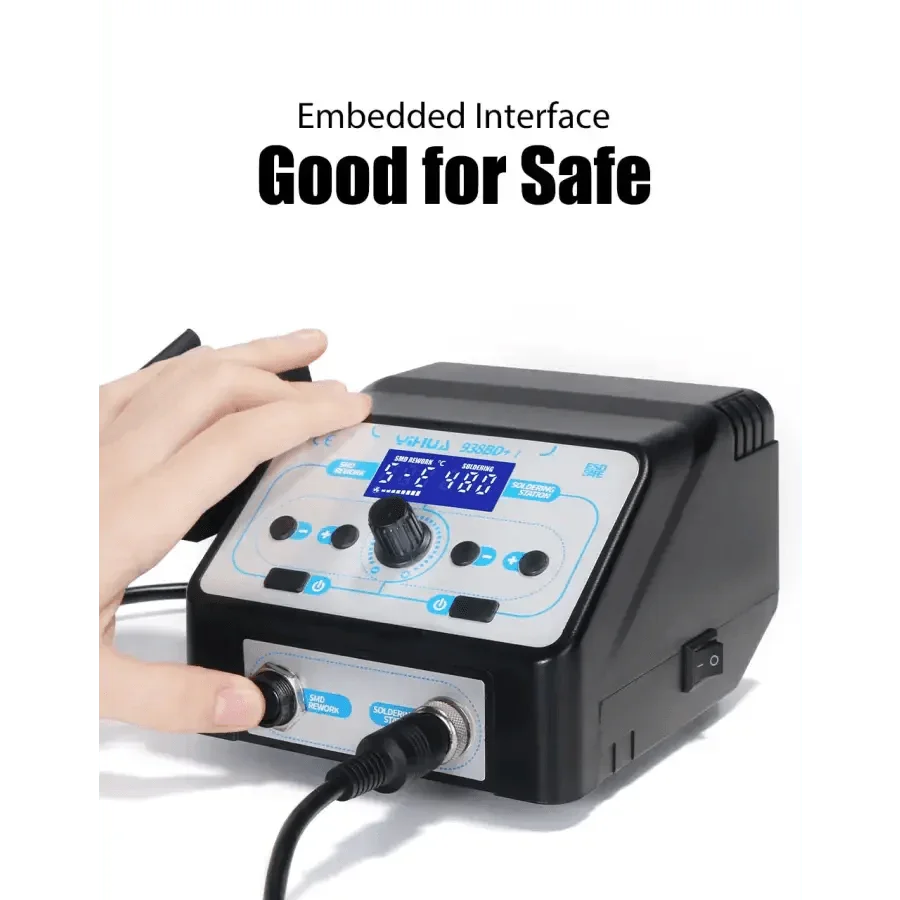 YIHUA 8786D Hot Air Soldering Station by PHONEFIX, BGA rework station with digital control and soldering tools for BGA and SMD repairs.