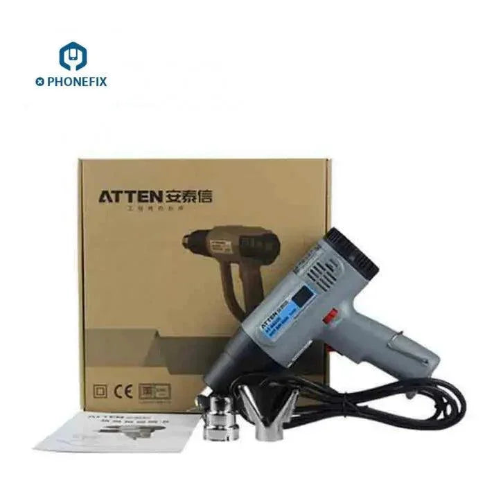PhoneFix Atten AT-A822D AT-A860D BGA Rework Station with controlled heat hot air gun, variable temperature, and 1600W power.