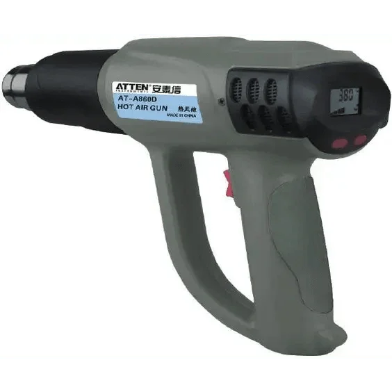 PhoneFix BGA Rework Station with Atten AT-A822D hot air gun, 1600W, variable temperature, controlled heat for rework and electronics repair.
