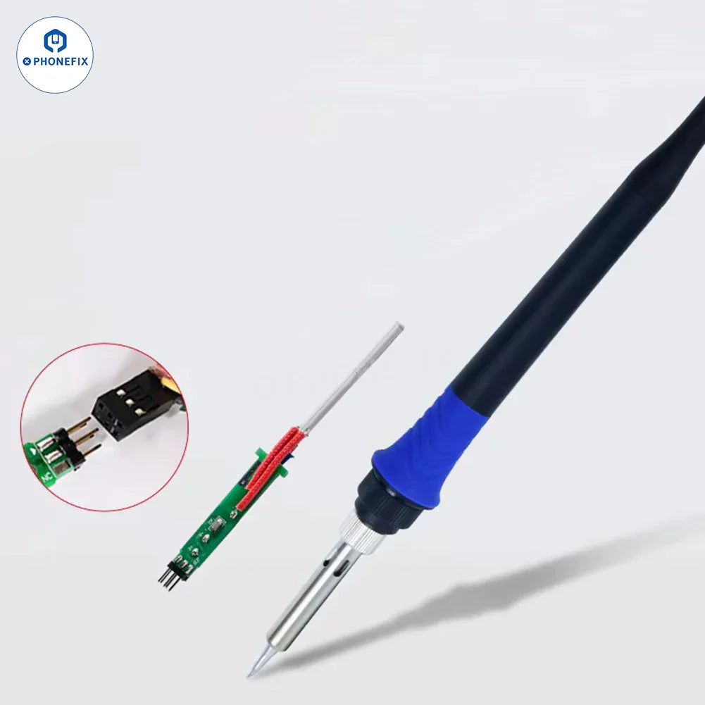 PhoneFix ATTEN ST-8865 BGA Rework Station with soldering iron and hot air gun in a professional electronics repair setup.