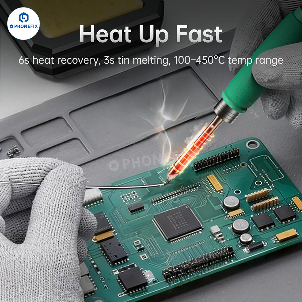 FNIRSI DWS-F245/F210 BGA rework station DIY kit for phone repair, featuring temperature control and precision soldering tools.