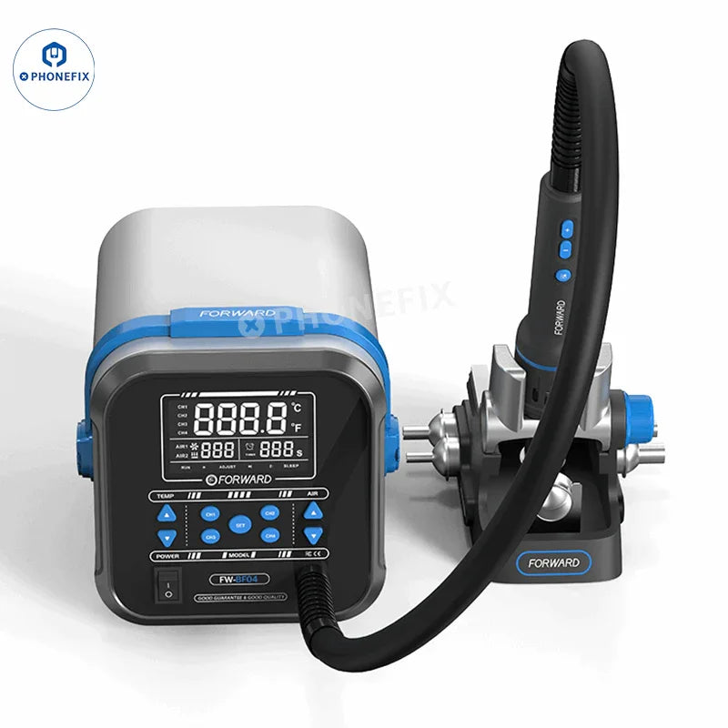 PHONEFIX BGA Rework Station FW-BF03 FW-BF04 1300W hot air desoldering station with digital controls and adjustable temperature.