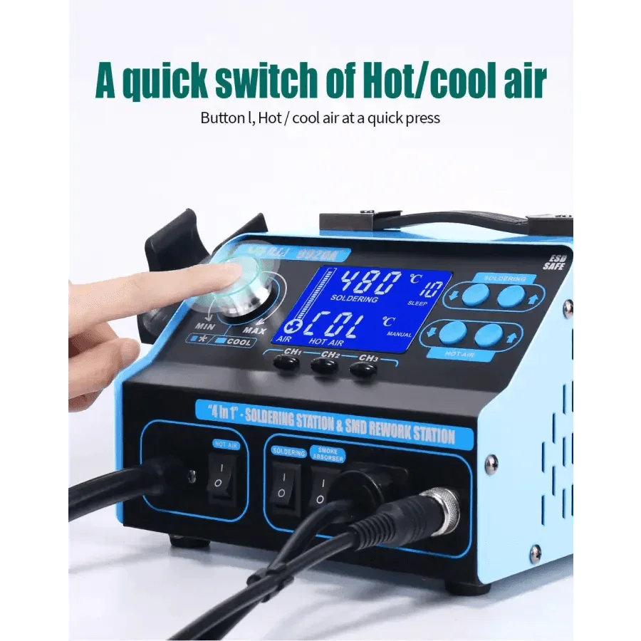 PhoneFix 992DA+ BGA rework station with hot air welding, solder vacuum pen, and adjustable controls for precise BGA repairs.