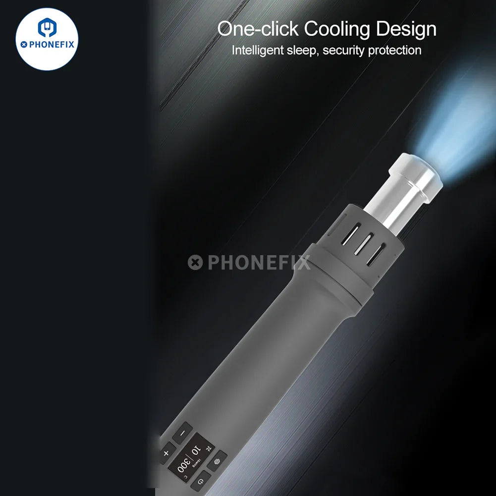 Quick TR1 Portable 1000W Air Gun BGA Rework Station by PHONEFIX, smart heating soldering tool for precise BGA rework.