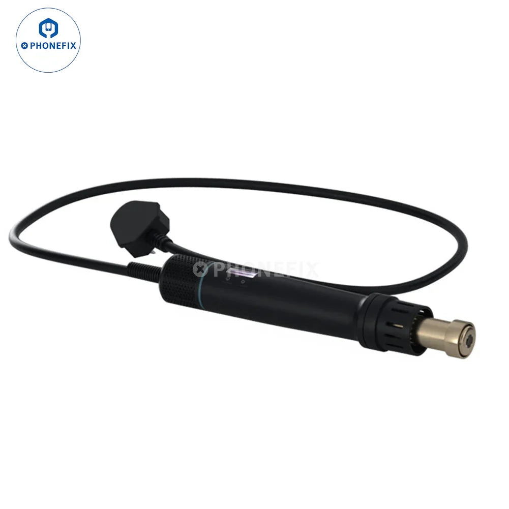 Portable QUICK TR1 1000W air gun BGA rework station by PHONEFIX, with smart heating soldering tool for electronics repair.