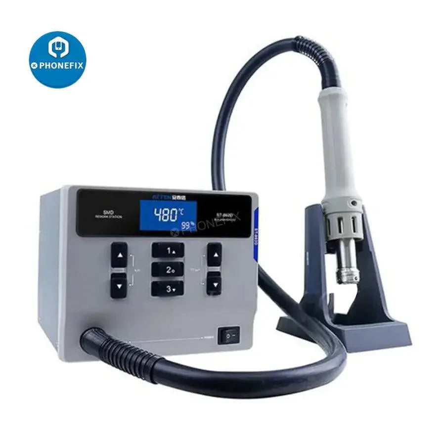 PhoneFix ATTEN ST-862D lead-free hot air gun BGA rework station for PCB soldering and de-soldering repair.
