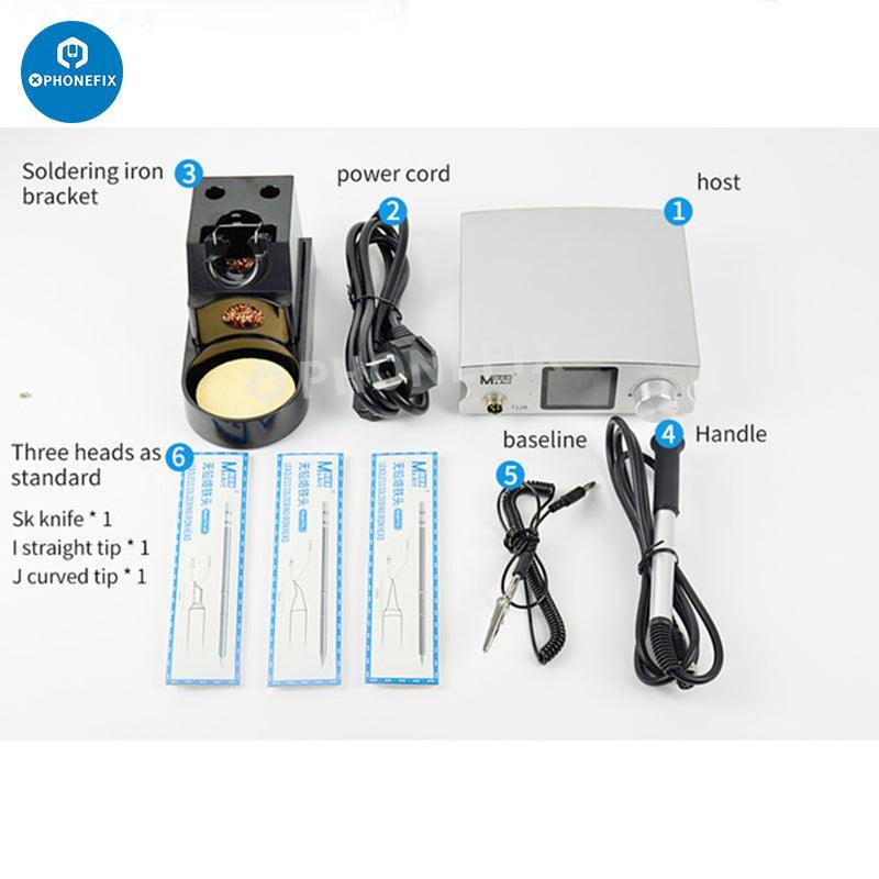 MaAnt T12R BGA Soldering Station by PHONEFIX for PCB repair, featuring a sleek control panel and soldering iron in a professional setup.