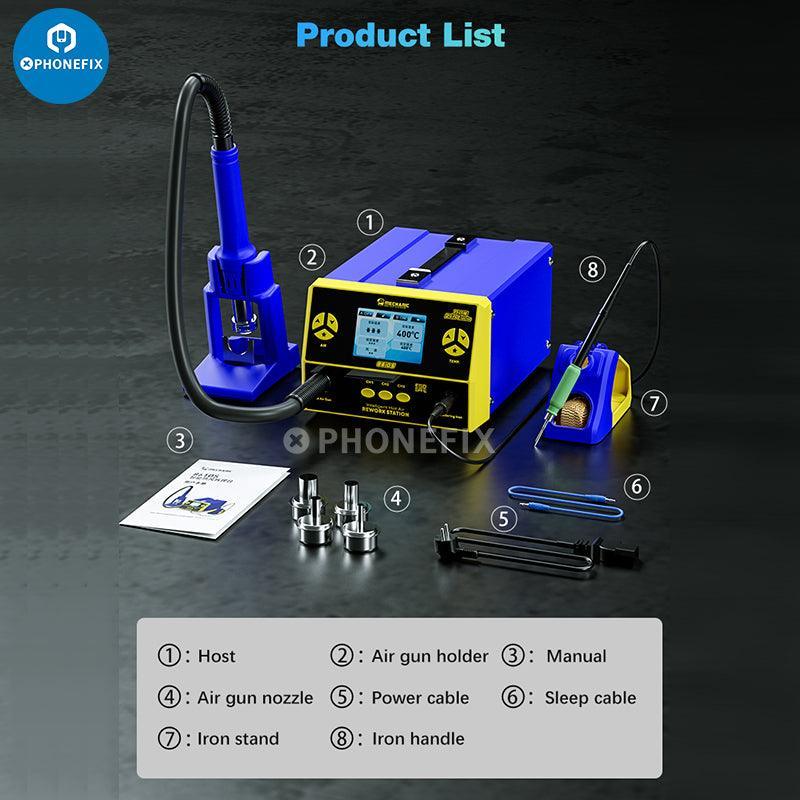 PhoneFix MECHANIC 861DS 2-in-1 Hot Air Rework Station for PCB soldering and BGA repair, with adjustable temperature and airflow controls.